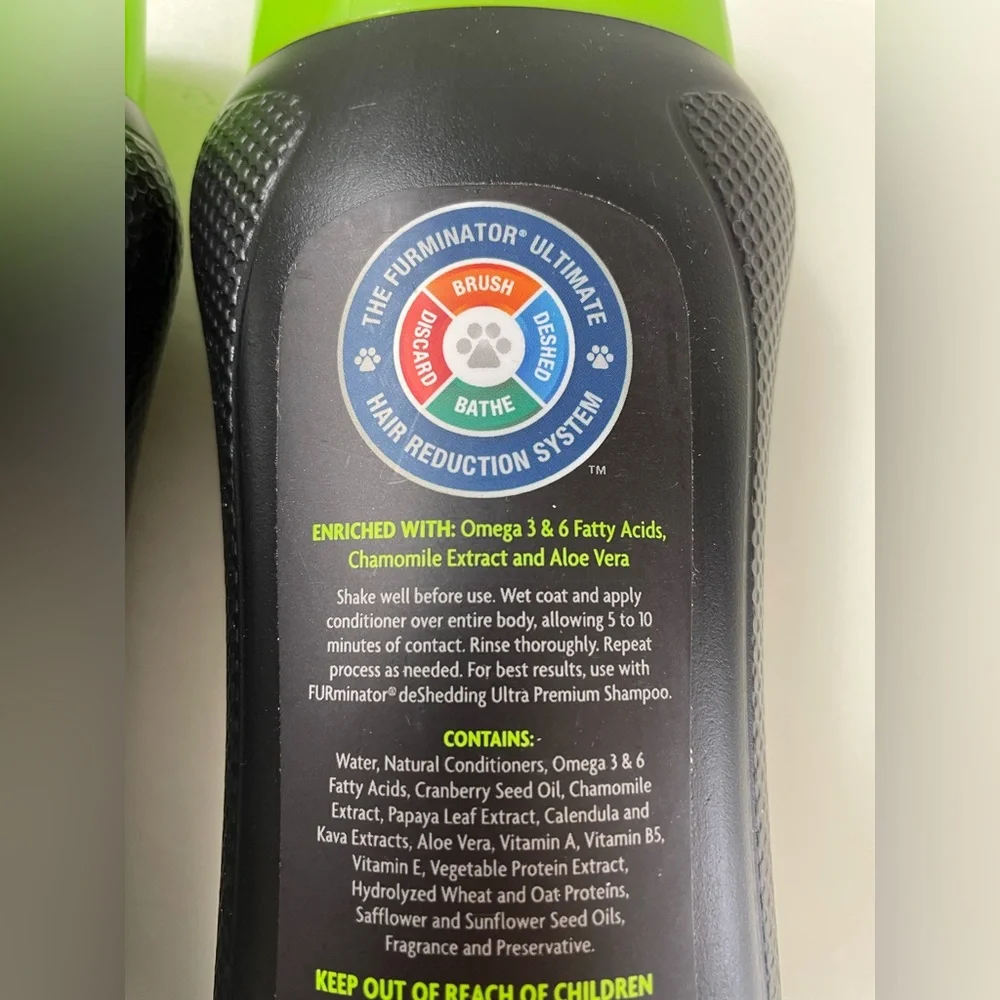 FURminator deSHEDDING Dog Ultra Premium Conditioner 16 OZ (X 2) Lot Of 2 Bottles